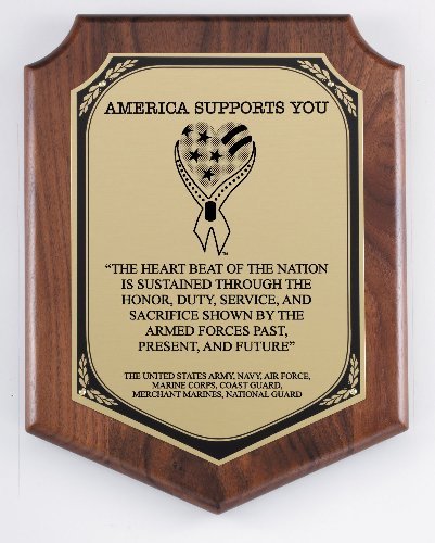 American Genuine Walnut Plaque with Satin Finish