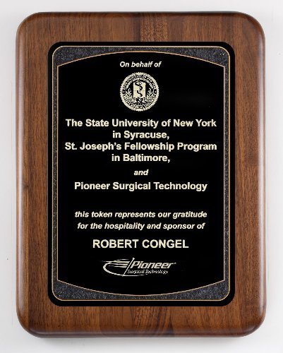 American Genuine Walnut Plaque with Satin Finish
