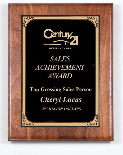 American Genuine Walnut Plaque with Satin Finish