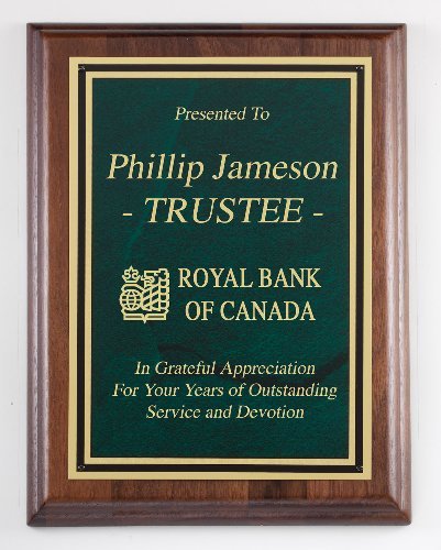 American Genuine Walnut Plaque with Satin Finish