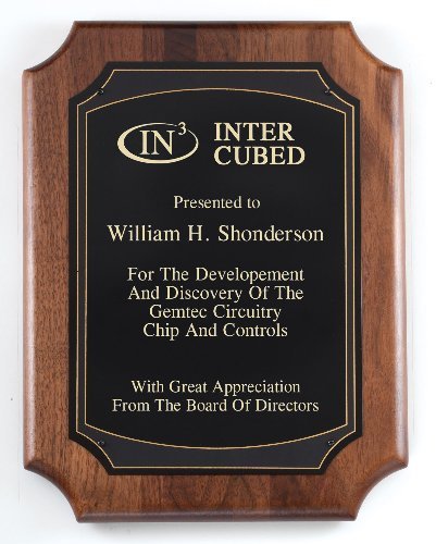 American Genuine Walnut Plaque with Satin Finish