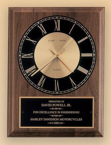 American Walnut Vertical Wall Clock