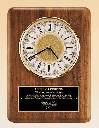 American Walnut Vertical Wall Clock.