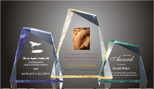 Beveled Mountain Peak Acrylic Award
