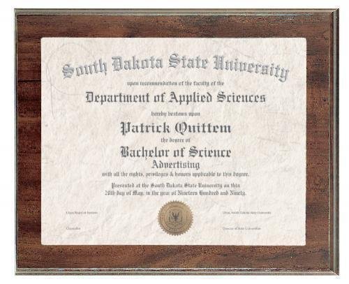Cherry Finish Slide in Photo/Certificate Frame Plaque
