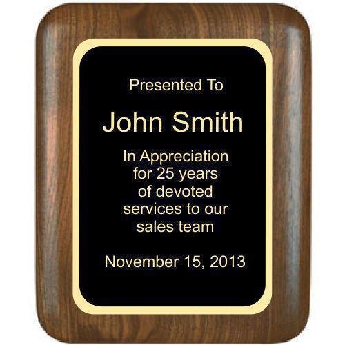 Elliptical Solid Walnut Plaque