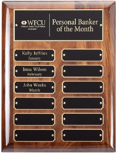 Genuine American Walnut Petpetual Plaque