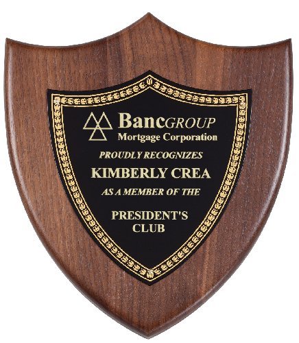Genuine Walnut Plaque with Satin Finish