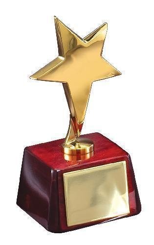 Gold Star With Rosewood Base