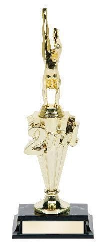 Gymnastic Female Figure on Riser Award