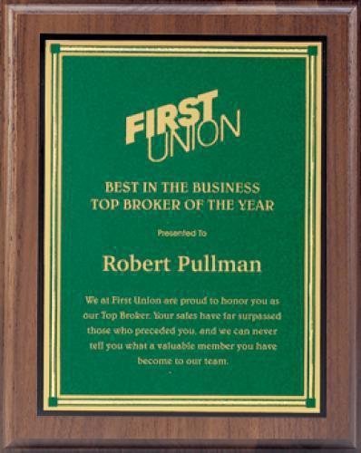 Plaque with Square Plate Award