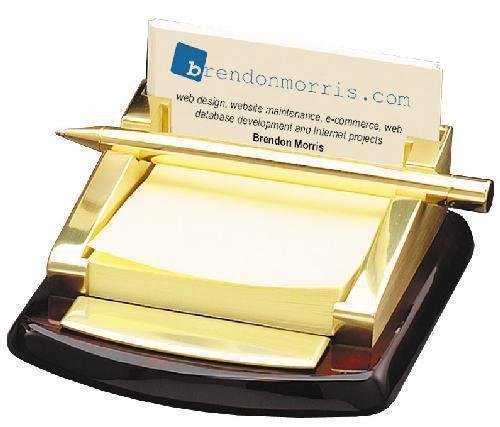 Post It, Pen, Business Card Holder