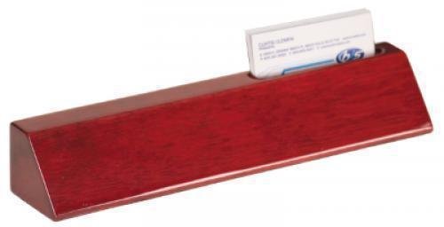 Rosewood Piano Finish Desk Wedge with Card Holder