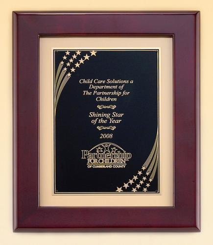 Rosewood Piano Finish Frame with Brass Plate