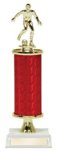 Soccer Male Single Oval Column Trophy