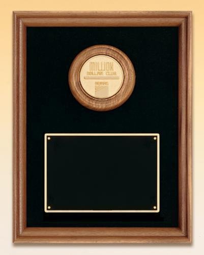 Solid American Walnut Frame with Cast Medallion